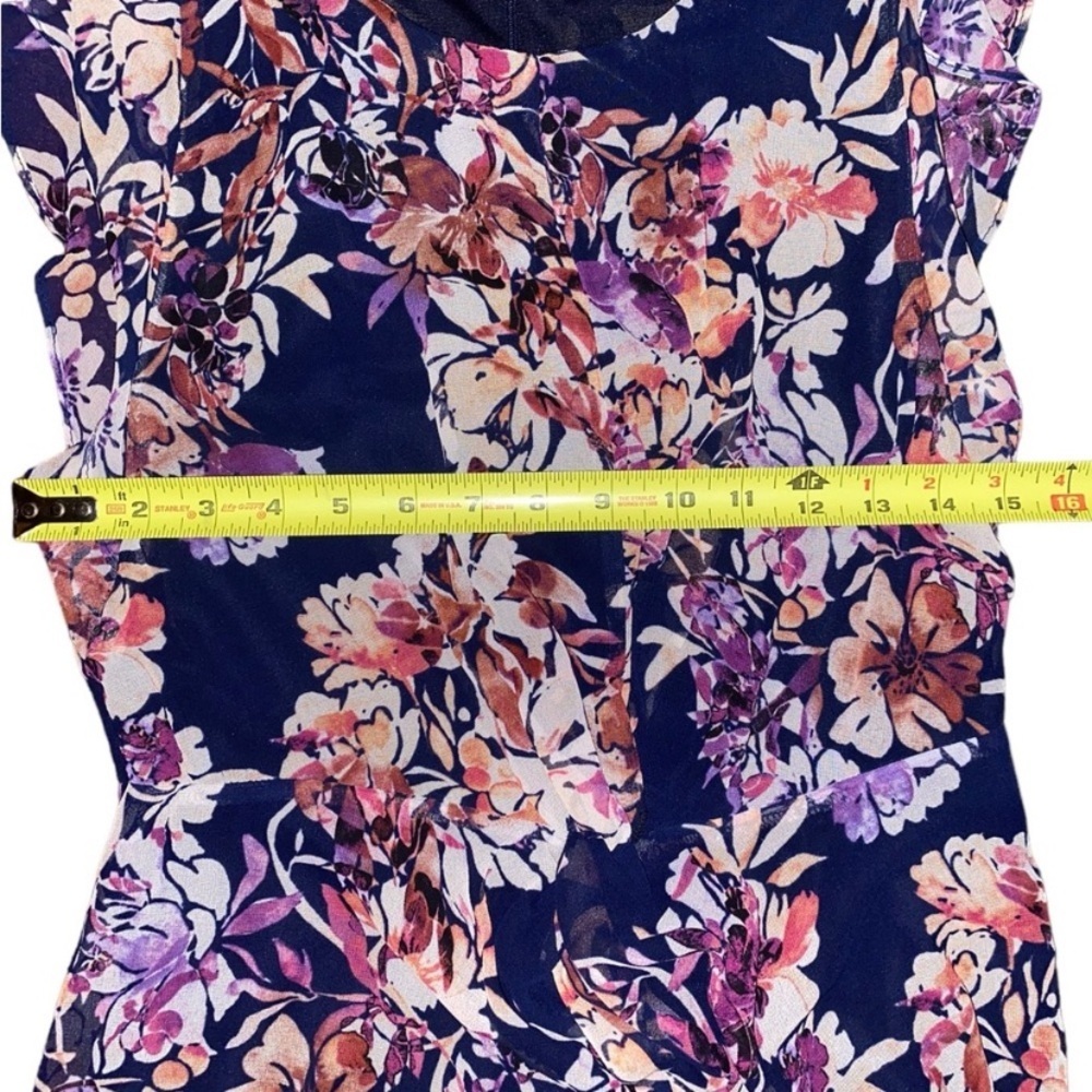 Collective Concepts S NWOT soft light airy floral Flutter Sleeve Sundress, lined - Picture 9 of 11